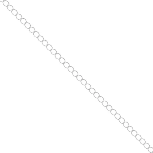 Cadena Rombo 4 mm Chapado en plata fina x1m