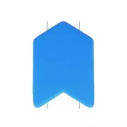 Cuenta de zamac estampado resina forme flecha 11x8 mm - Azul x1