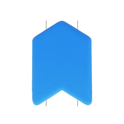 Cuenta de zamac estampado resina forme flecha 11x8 mm - Azul x1