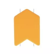 Cuenta de zamac estampado resina forme flecha 11x8 mm - Mostaza x1