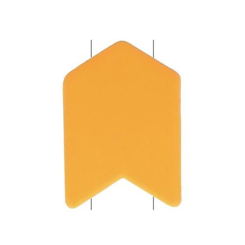 Cuenta de zamac estampado resina forme flecha 11x8 mm - Mostaza x1