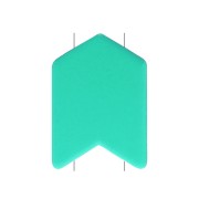 Cuenta de zamac estampado resina forme flecha 11x8 mm - Verde turquesa x1