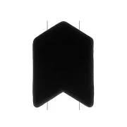 Cuenta de zamac estampado resina forme flecha 11x8 mm - Negro x1