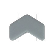 Cuenta de zamac estampado resina Chevron Beads 6x8 mm - Gris x1|raw }}