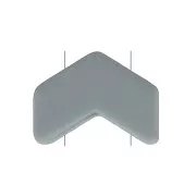 Cuenta de zamac estampado resina Chevron Beads 6x8 mm - Gris x1