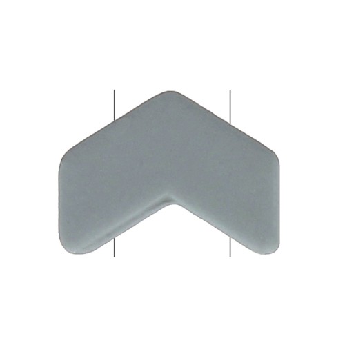 Cuenta de zamac estampado resina Chevron Beads 6x8 mm - Gris x1