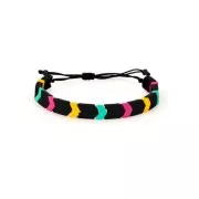 Cuenta de zamac estampado resina Chevron Beads 6x8 mm - Gris x1