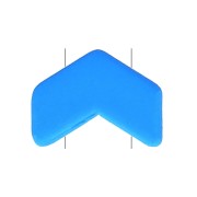 Cuenta de zamac estampado resina Chevron Beads 6x8 mm - Azul x1