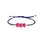 Cuenta de zamac estampado resina Chevron Beads 6x8 mm - Verde turquesa x1