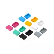 Cuenta de zamac efecto resina forma rectangular 11x8 mm - Gris x1