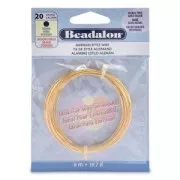 Hilo redondo de latón de 0,81 mm - German Style Wire - Dorado x 6 m