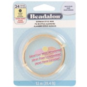 Hilo redondo de latón de 0,51 mm - German Style Wire - Dorado x 12 m