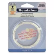 Hilo de cobre redondo de 0,81 mm - German Style Wire - Plateado x 6 m