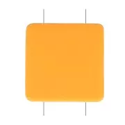 Cuenta de zamac efecto resina forma cuadrada 8x8 mm - Mostaza x1