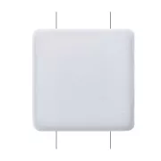 Cuenta de zamac efecto resina forma cuadrada 8x8 mm - Blanco x1