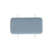 Cuenta de zamac efecto resina forma rectangular 8x4 mm - Gris x1