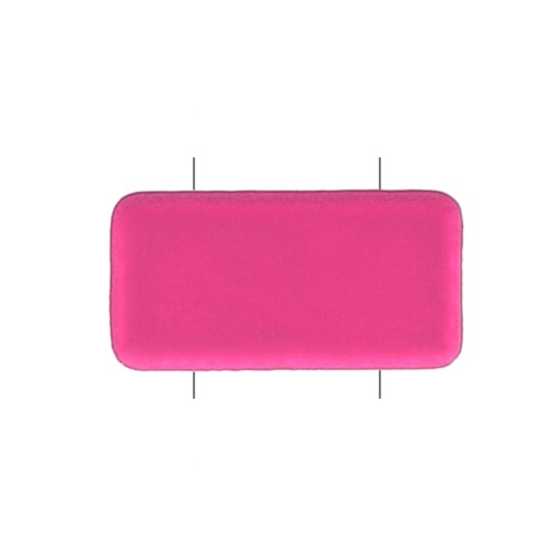 Cuenta de zamac efecto resina forma rectangular 8x4 mm - Rosa x1