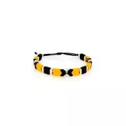 Cuenta de zamac efecto resina forma rectangular 8x4 mm - Rosa x1