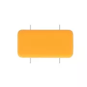 Cuenta de zamac efecto resina forma rectangular 8x4 mm - Mostaza x1 - Mostaza x1