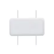 Cuenta de zamac efecto resina forma rectangular 8x4 mm - Blanco x1