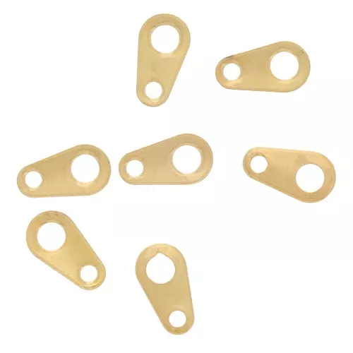 Enganches ovalados 6x3 mm dorado x144