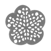 Estampa flor agujereada 28 mm plateado antiguo x1|raw }}