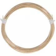 Alambre duro redondo de 0,8 mm relleno de oro x7,5 m