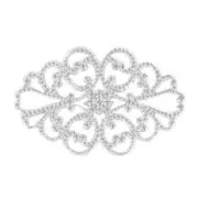 Estampa ovalada 31x20 mm plateado x1