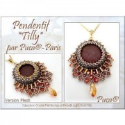 Cuentas de cristal Piros® de Puca® 2x5 mm Metallic Mat Green Spotted x10g