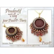 Cuentas de cristal Piros® de Puca® 2x5 mm Metallic Mat Green Spotted x10g