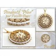 Cuentas de cristal Piros® de Puca® 2x5 mm Metallic Mat Green Spotted x10g