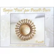 Cuentas de cristal Piros® de Puca® 2x5 mm Metallic Mat Green Spotted x10g