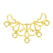 Estampa entrepieza 27x20 mm dorado con oro fino x1