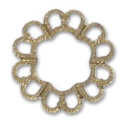 Estampa redonda 19 mm bronce x1