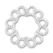 Estampa redonda 19 mm plateado  x1