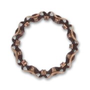 Aro filigrana 16 mm cobre antiguo x1