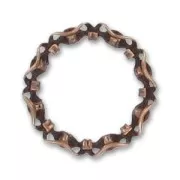 Aro filigrana 16 mm cobre antiguo x1