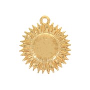 Colgante de girasol de Zamac 19x17 mm - Chapado en oro x1