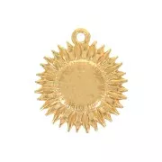 Colgante de girasol de Zamac 19x17 mm - Chapado en oro x1