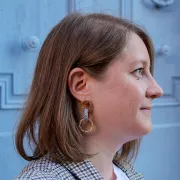 Ganchos pendientes martillados - redondo calado - 20 mm - Dorado con oro fino x2