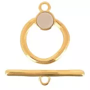 Cierre T para pulsera o collar19 mm - Dorado oro fino - Topo x1
