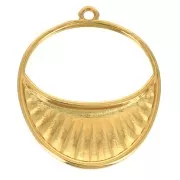 Colgante design étnico calado 29x25 mm - Dorado oro fino x1