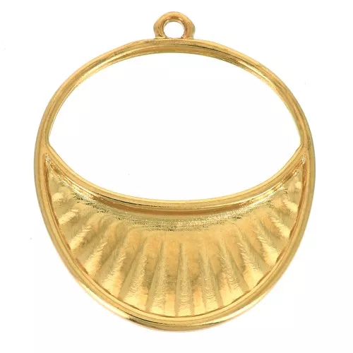 Colgante design étnico calado 29x25 mm - Dorado oro fino x1