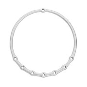 Colgante - candelabro redondo calado 62 mm con 7 agujeros - Plateado envejecido x1|raw }}