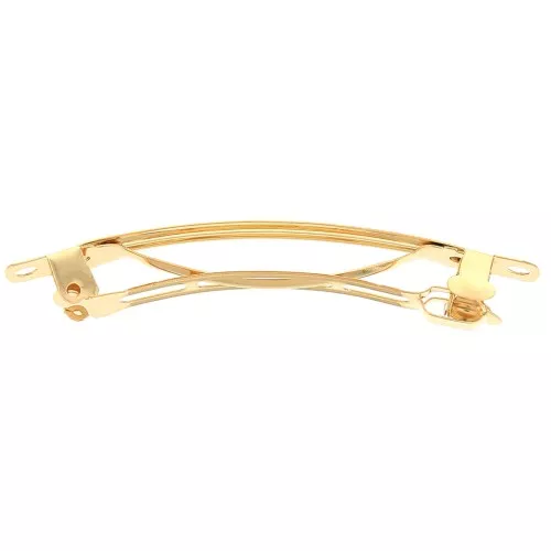 Barreta de pelo 78 mm - Dorado con oro fino x1