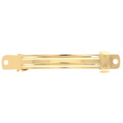 Barreta de pelo 78 mm - Dorado con oro fino x1