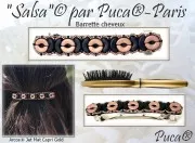 Barreta de pelo 58 mm - Dorado con oro fino x1