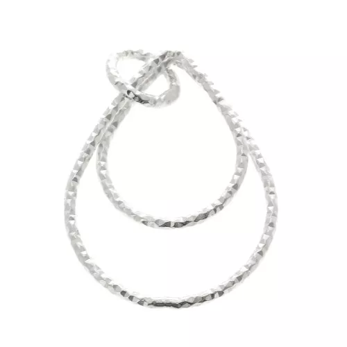 Colgante doble gota diamantado 20x15 mm de Plata 925 x1