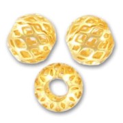 Bolas filigrana 8 mm dorado con oro fino x5|raw }}