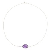 Gargantilla cadena eslabón pulsera fina para entrepieza - Plata 925 x40cm